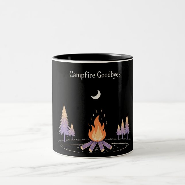 Stars & Sparks: One Last Campfire Goodbye Two-Tone Coffee Mug (Center)