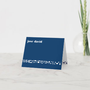 Stars & Squares Bar Bat Mitzvah Thank you card
