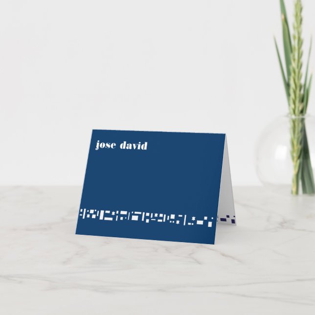 Stars & Squares Bar Bat Mitzvah Thank you card (Front)