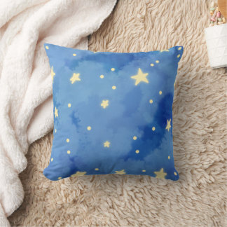 stars starry throw pillow