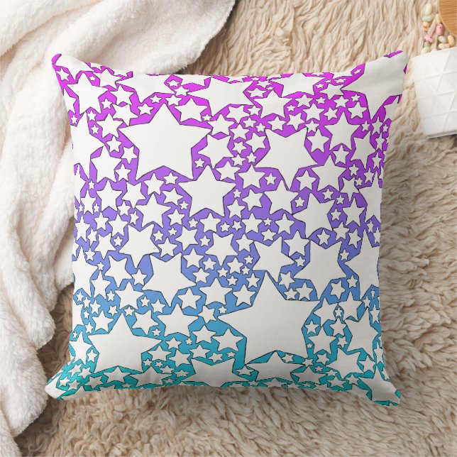 Stars, Stars, Stars  Throw Pillow (Blanket)