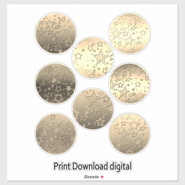 Stars, stickers, heart, wedding, engagement (Sheet)