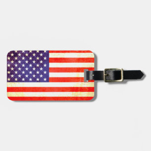 Stars & stripes America flag luggage tag