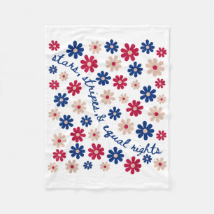 Stars Stripes And Equal Rights 4th Of July Womens Fleece Blanket