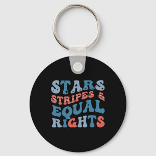 Stars Stripes And Equal Rights 4th Of July Women's Keychain