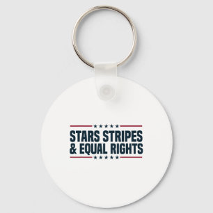 Stars Stripes And Equal Rights 4th Of July Women's Keychain