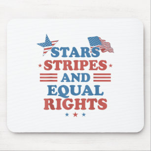 Stars Stripes And Equal Rights 4th Of July Womens Mouse Pad