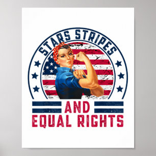 Stars Stripes And Equal Rights 4th Of July Womens Poster