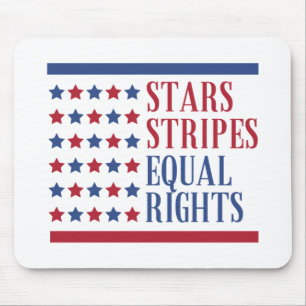 Stars stripes and equal rights mouse pad