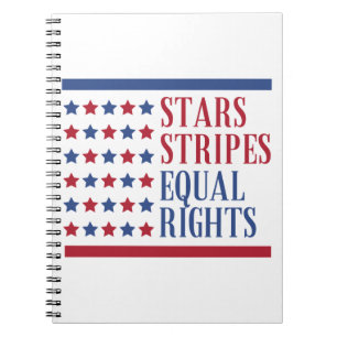 Stars stripes and equal rights notebook
