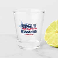 Stars, Stripes, and Missouri 1821 Shot glass