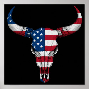 Stars Stripes and Steers Poster