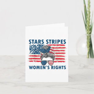 Stars Stripes And Womens Rights 4th Of July Equal Card