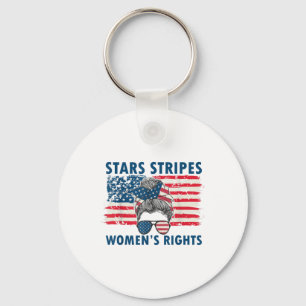 Stars Stripes And Womens Rights 4th Of July Equal Keychain