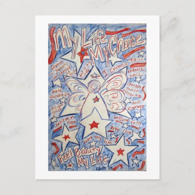 Stars & Stripes Angel Postcard (Front)
