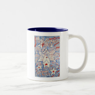 Stars & Stripes Angel Two-Tone Coffee Mug