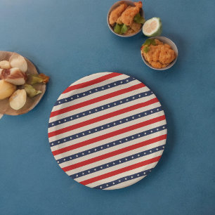 Stars Stripes Art Paper Plate