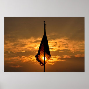Stars & Stripes at the Golden Hour Poster
