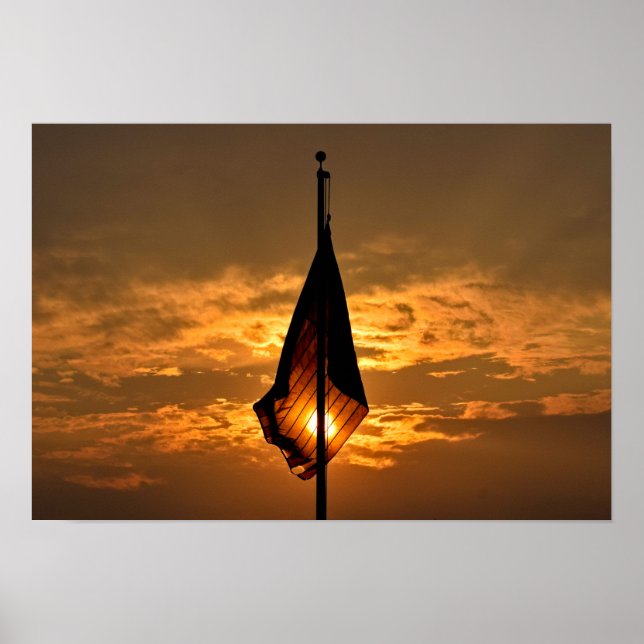 Stars & Stripes at the Golden Hour Poster (Front)