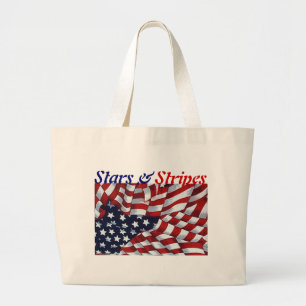STARS & STRIPES by SHARON SHARPE Large Tote Bag