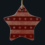 Stars & Stripes Ceramic Christmas Ornament<br><div class="desc">Text can be added to this ornament to make a personalized holiday gift. If you need help,  just click on the contact link below to send the designer a personal detailed message.</div>