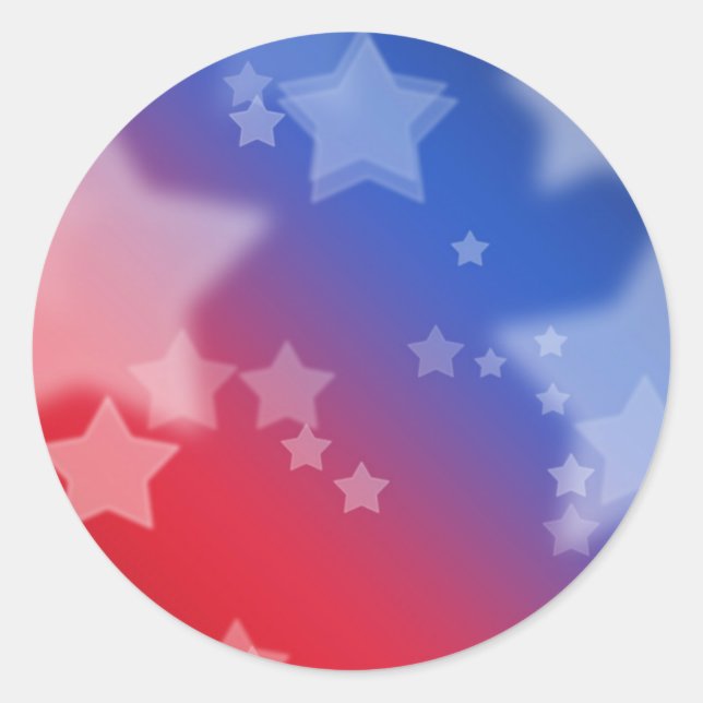 stars & stripes classic round sticker (Front)