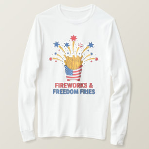 Stars, Stripes & Crispy Nights Funny 4th of July T-Shirt