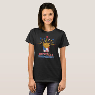 Stars, Stripes & Crispy Nights Funny 4th of July  T-Shirt