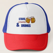 Stars Stripes & Drinks Funny Patriotic 4th of July