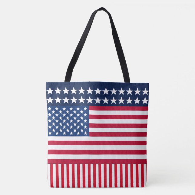 Stars & stripes Flag Mashup Tote Bag (Front)