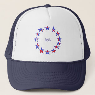 Stars & Stripes Patriotic Cap. Trucker Hat