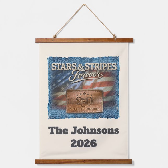 Stars & Stripes - Personalized Wall Tapestry (Front)