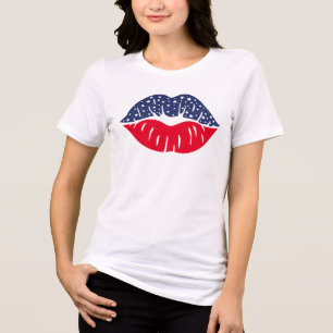 Stars & Stripes Pout Tri-Blend Shirt