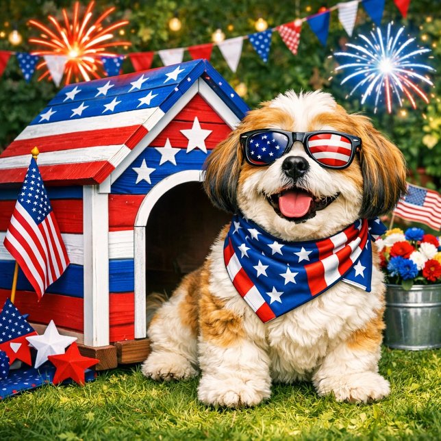 Stars, Stripes & Puppy Pride  ("Share smiles and puppy love")