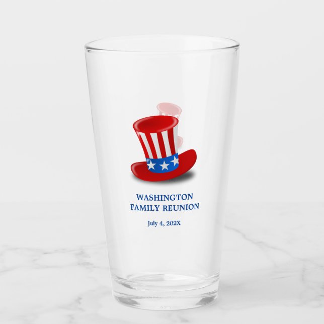 Stars, Stripes & Sips: Customized Beer Glasses (Front)