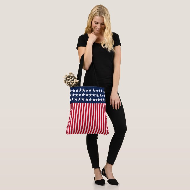 Stars & Stripes Tote Bag (On Model)