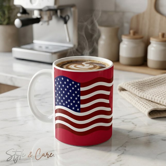 Stars & Stripes USA Flag Mug – Combo Drinkware (Stars & Stripes USA Flag Mug – Combo Drinkware)