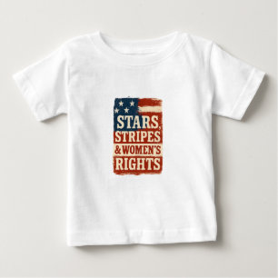 Stars, Stripes & Women’s Rights Distressed Flag Baby T-Shirt