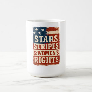 Stars, Stripes & Women’s Rights Distressed Flag Coffee Mug