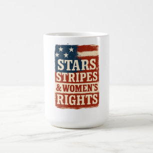 Stars, Stripes & Women’s Rights Distressed Flag Magic Mug