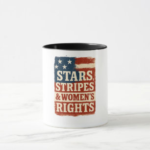 Stars, Stripes & Women’s Rights Distressed Flag Mug