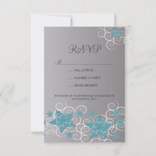 Stars & Swirls Holiday Celebration Party RSVP Card