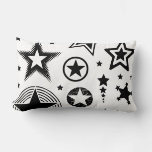 Stars Tattoos black + your ideas Lumbar Pillow