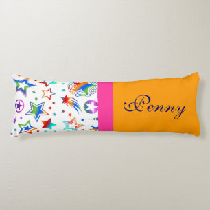 Stars Tattoos coloured + your ideas Body Pillow