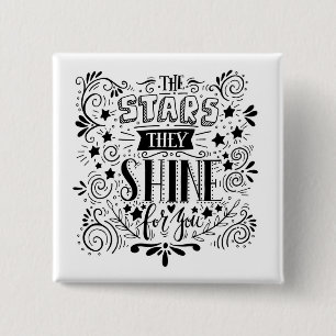 Stars They Shine For You 2 Inch Square Button