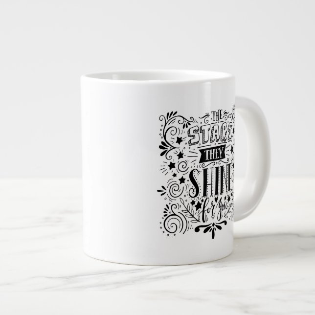 Stars They Shine For You Large Coffee Mug (Front Right)