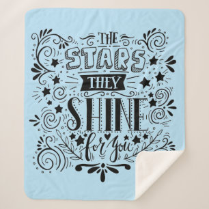 Stars They Shine For You Sherpa Blanket