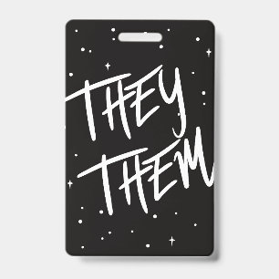 Stars They /Them Pronouns  Badge