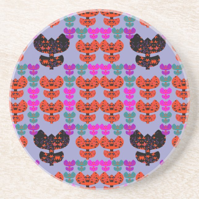 Stars Tulips Coaster (Front)