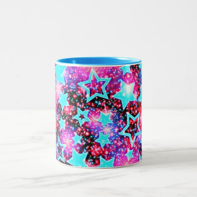 Stars two toned coffee & tea cup. Two-Tone coffee mug (Center)